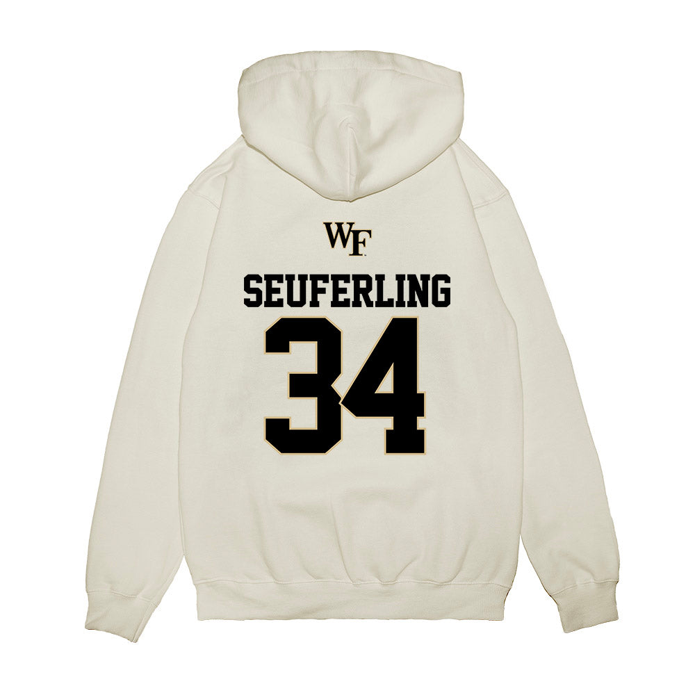Wake Forest - NCAA Baseball : Grayden Seuferling - USA Premium Hooded Sweatshirt-1