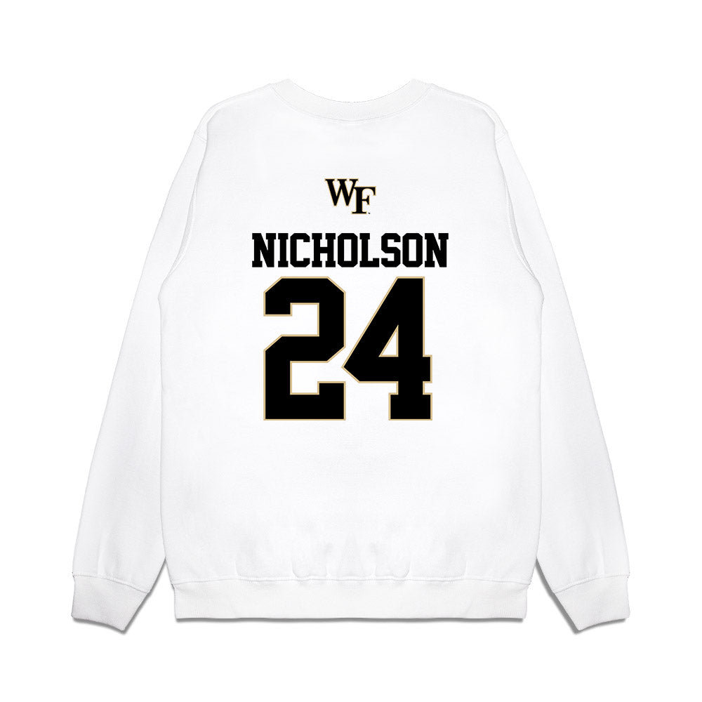 Wake Forest - NCAA Baseball : Grant Nicholson - USA Premium Crewneck Sweatshirt-1