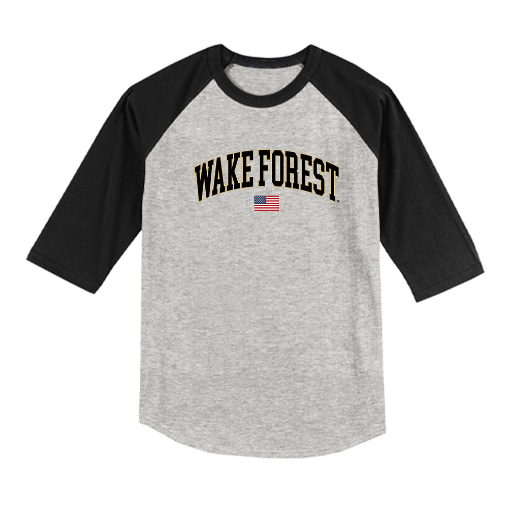 Wake Forest - NCAA Baseball : Grayden Seuferling - USA Raglan Shirt-0