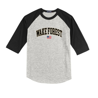 Wake Forest - NCAA Baseball : Logan D'Amico - USA Youth Raglan T-Shirt-0