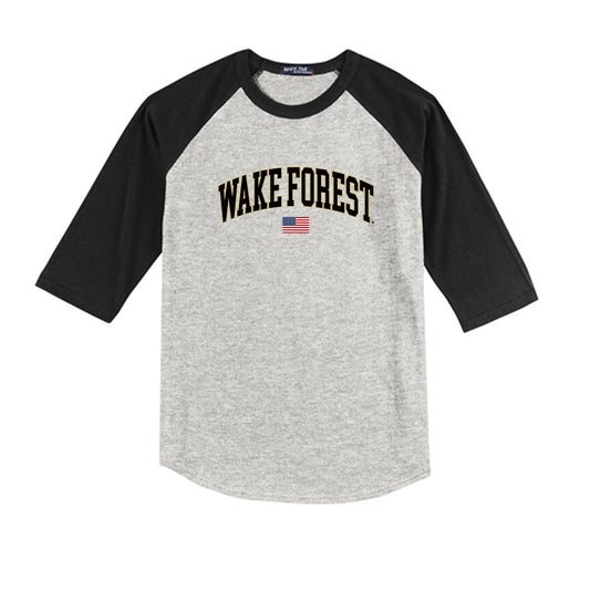 Wake Forest - NCAA Baseball : Will Holden - USA Youth Raglan T-Shirt-0