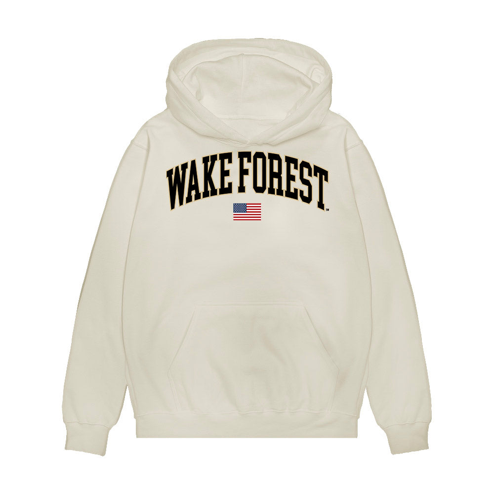 Wake Forest - NCAA Baseball : Nick Rubino - USA Premium Hooded Sweatshirt-0