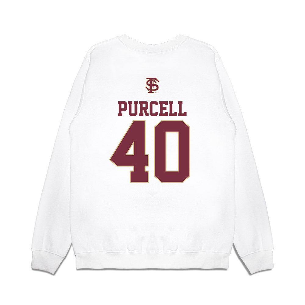 FSU - NCAA Baseball : Brodie Purcell - USA Premium Crewneck Sweatshirt-1