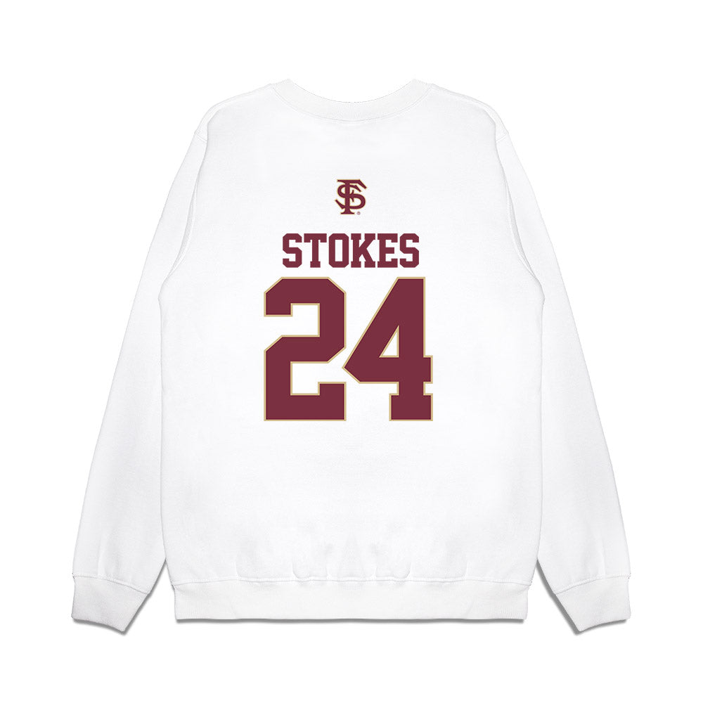 FSU - NCAA Baseball : Cole Stokes - USA Premium Crewneck Sweatshirt-1