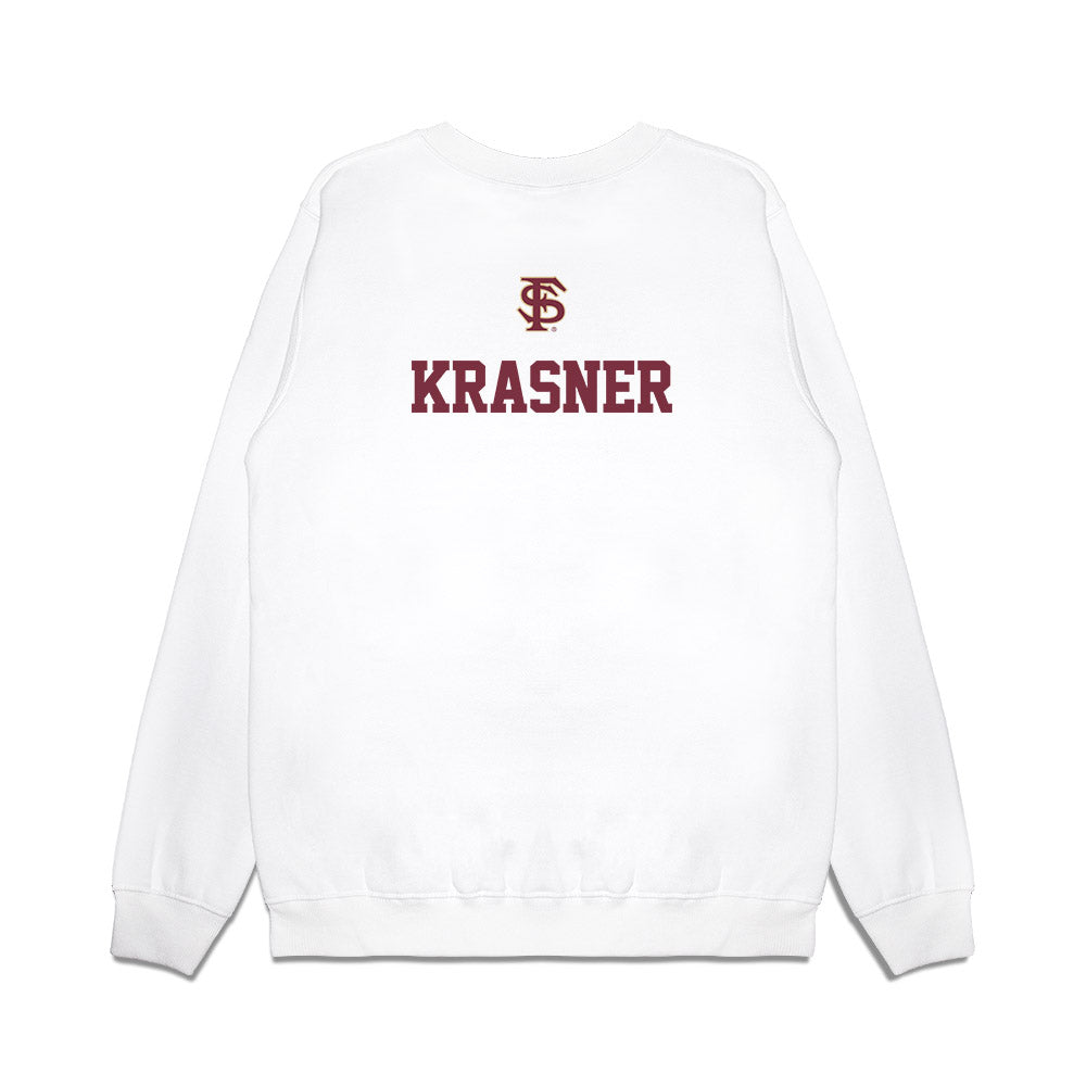 FSU - NCAA Baseball : Spencer Krasner - USA Premium Crewneck Sweatshirt-1