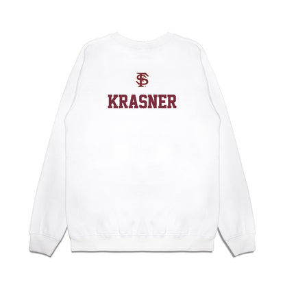 FSU - NCAA Baseball : Spencer Krasner - USA Premium Crewneck Sweatshirt-1