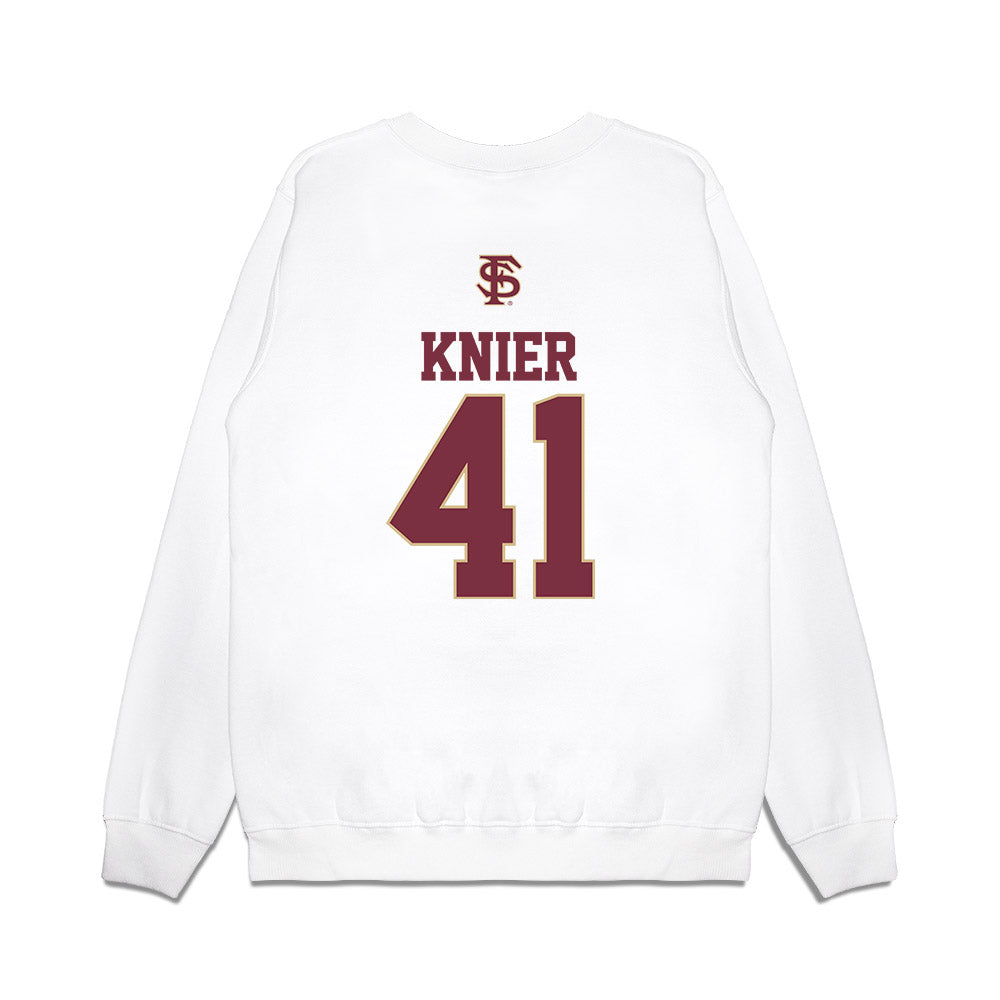 FSU - NCAA Baseball : Chris Knier - USA Premium Crewneck Sweatshirt-1