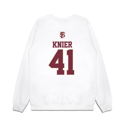 FSU - NCAA Baseball : Chris Knier - USA Premium Crewneck Sweatshirt-1