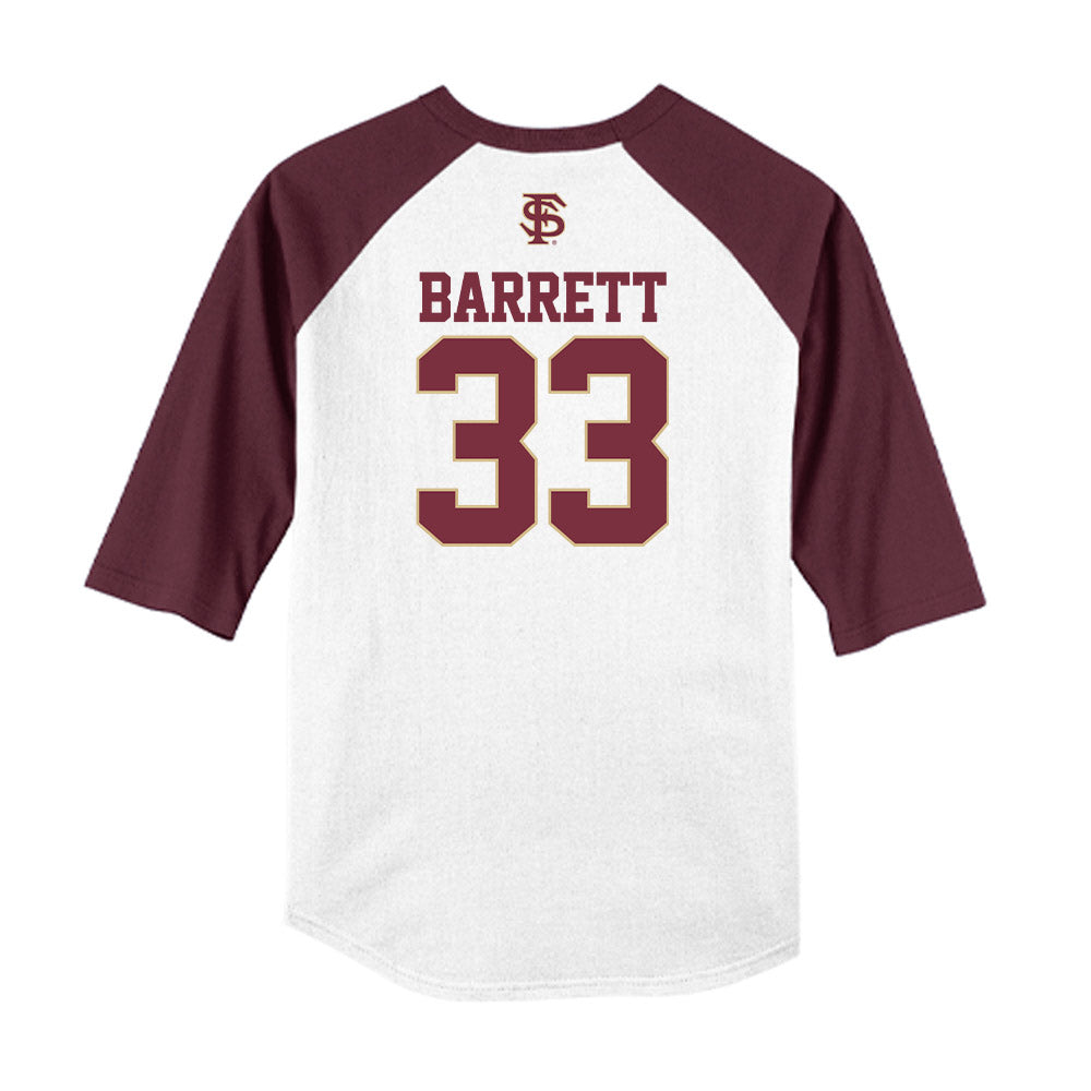 FSU - NCAA Baseball : Ben Barrett - USA Raglan Shirt-1