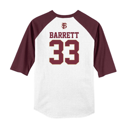 FSU - NCAA Baseball : Ben Barrett - USA Raglan Shirt-1