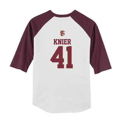 FSU - NCAA Baseball : Chris Knier - USA Youth Raglan T-Shirt-1