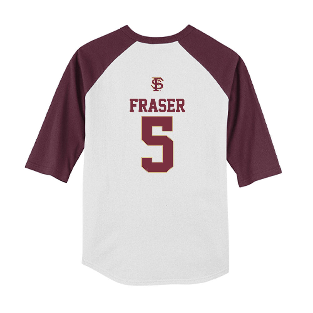 FSU - NCAA Baseball : Gabe Fraser - USA Youth Raglan T-Shirt-1