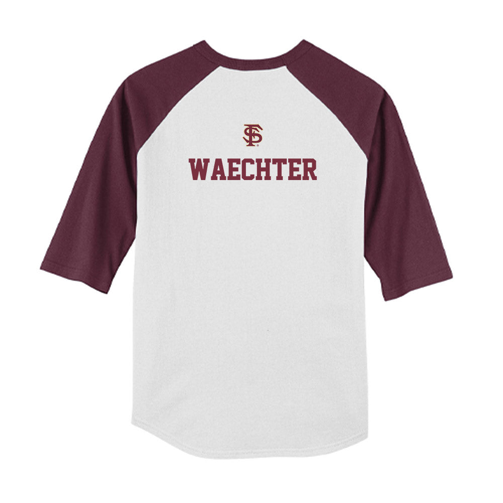 FSU - NCAA Baseball : Kaden Waechter - USA Youth Raglan T-Shirt-1