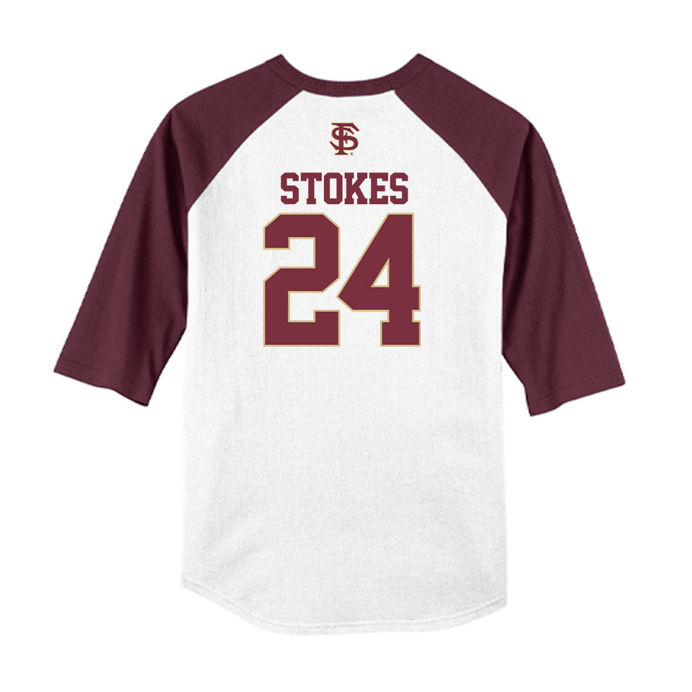 FSU - NCAA Baseball : Cole Stokes - USA Raglan Shirt-1