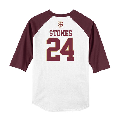 FSU - NCAA Baseball : Cole Stokes - USA Raglan Shirt-1