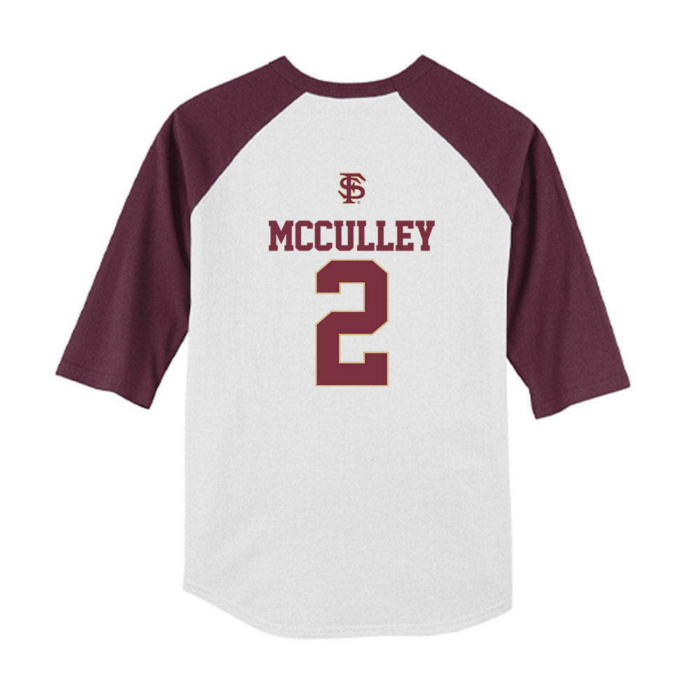 FSU - NCAA Baseball : Carter McCulley - USA Youth Raglan T-Shirt-1