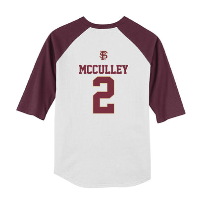 FSU - NCAA Baseball : Carter McCulley - USA Youth Raglan T-Shirt-1