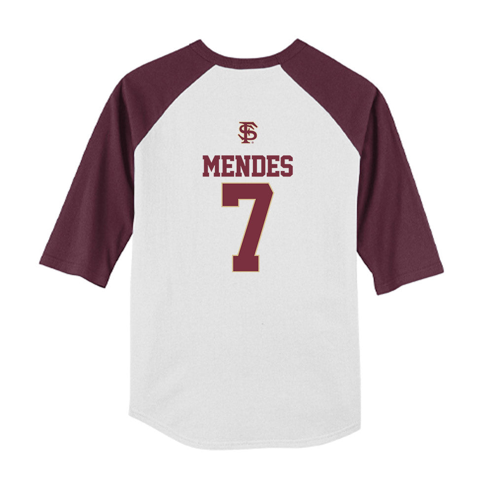 FSU - NCAA Baseball : Wes Mendes - USA Youth Raglan T-Shirt-1