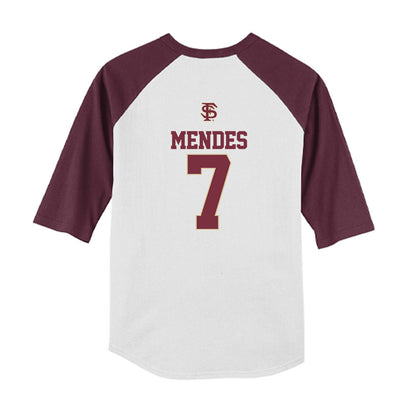 FSU - NCAA Baseball : Wes Mendes - USA Youth Raglan T-Shirt-1