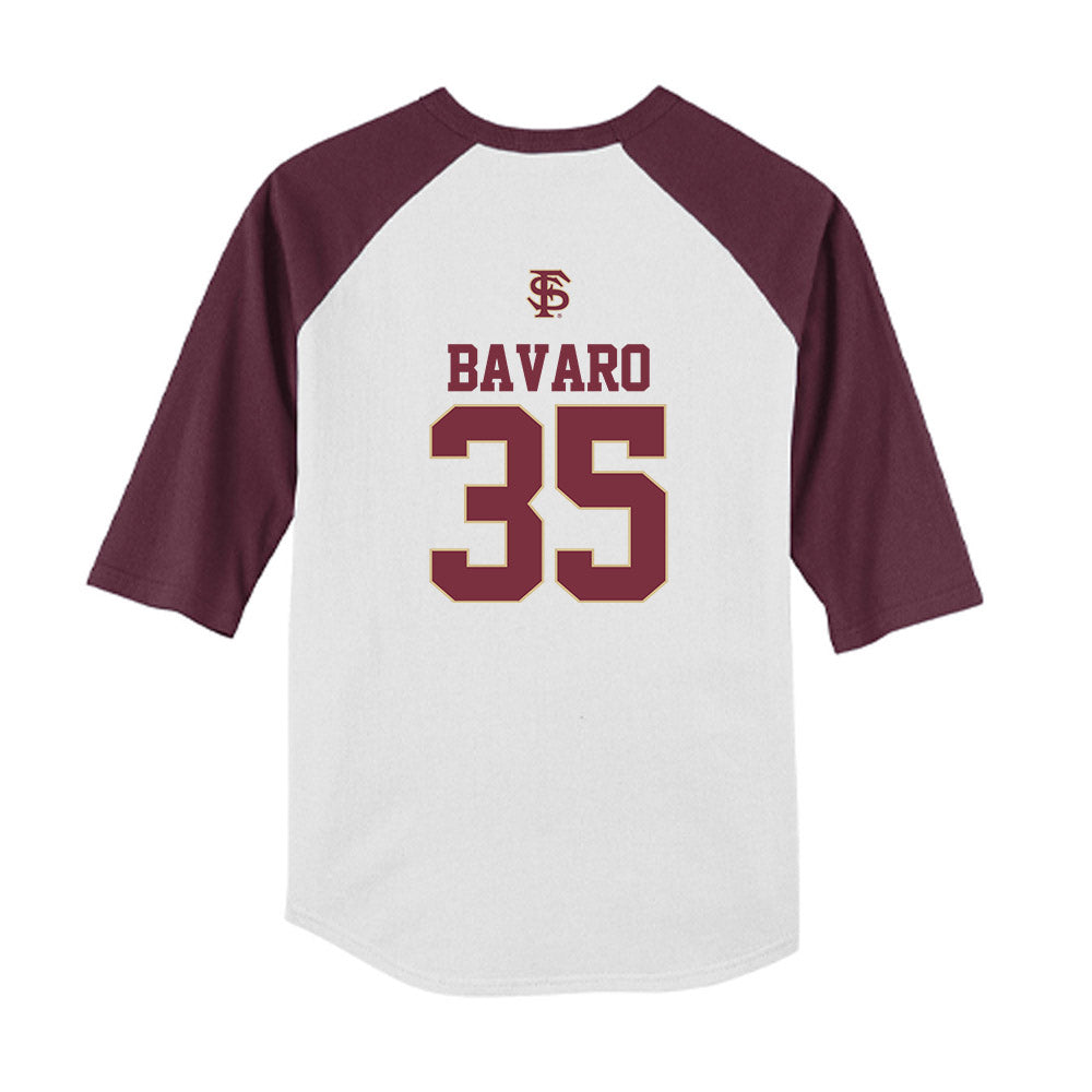 FSU - NCAA Baseball : Will Bavaro - USA Youth Raglan T-Shirt-1