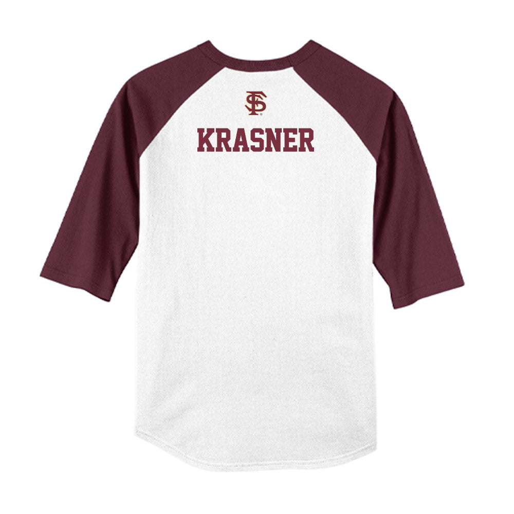 FSU - NCAA Baseball : Spencer Krasner - USA Raglan Shirt-1