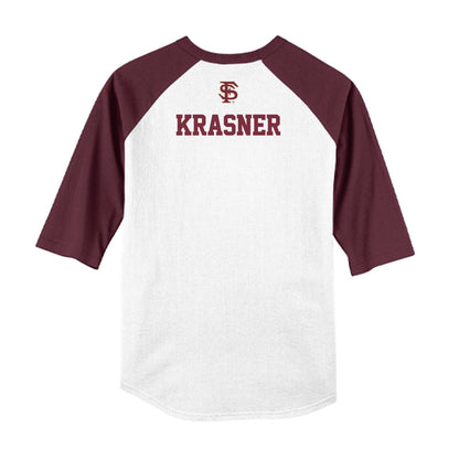 FSU - NCAA Baseball : Spencer Krasner - USA Raglan Shirt-1