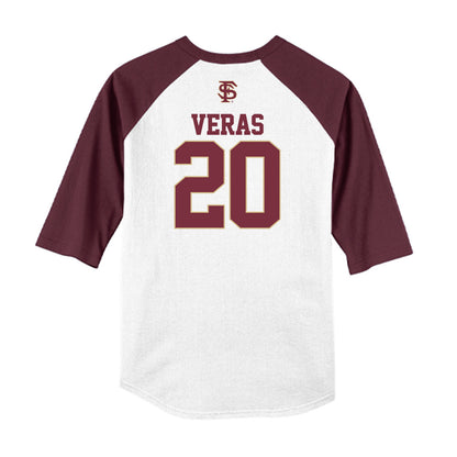 FSU - NCAA Baseball : Genson Veras - USA Raglan Shirt-1