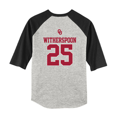 Oklahoma - NCAA Baseball : Malachi Witherspoon - USA Youth Raglan T-Shirt-1