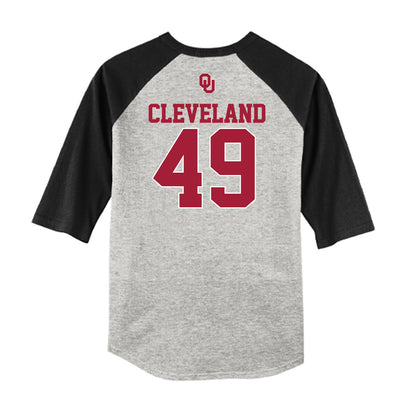 Oklahoma - NCAA Baseball : Jackson Cleveland - USA Raglan Shirt-1