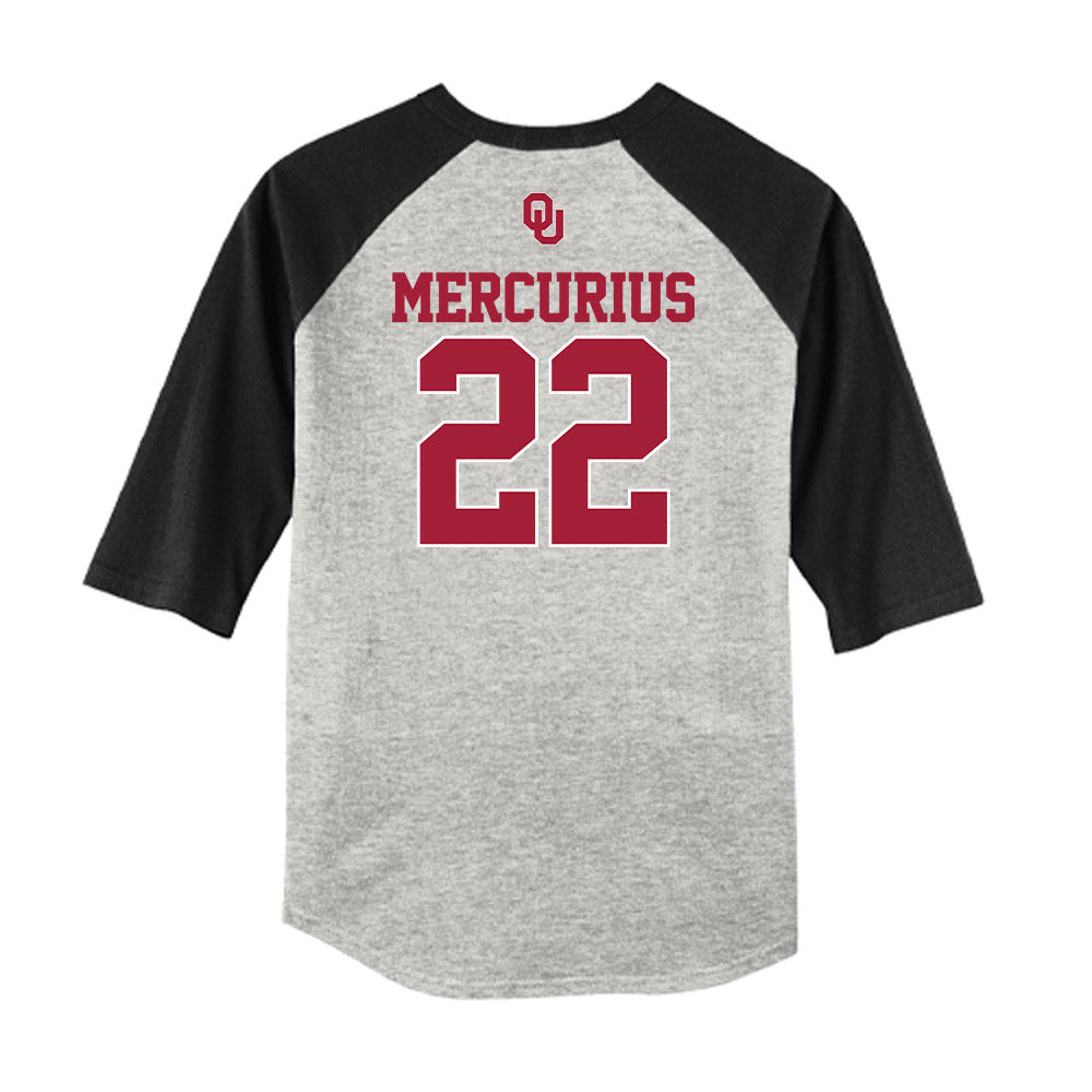 Oklahoma - NCAA Baseball : Leighton Mercurius - USA Raglan Shirt-1