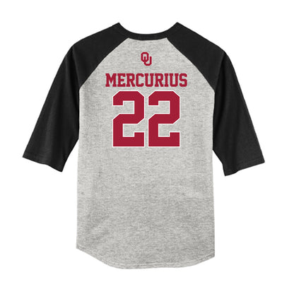 Oklahoma - NCAA Baseball : Leighton Mercurius - USA Raglan Shirt-1