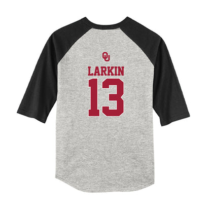 Oklahoma - NCAA Baseball : Connor Larkin - USA Youth Raglan T-Shirt-1