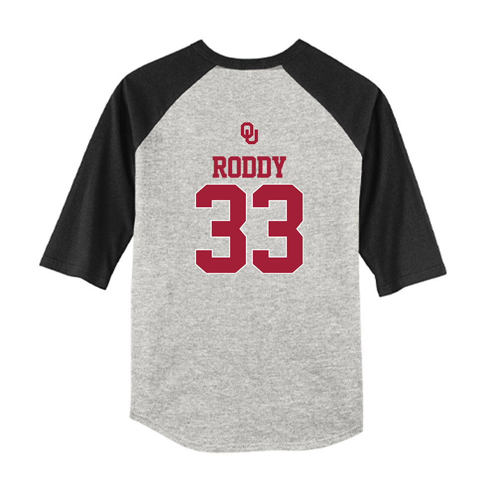 Oklahoma - NCAA Baseball : Berkeley Roddy - USA Youth Raglan T-Shirt-1