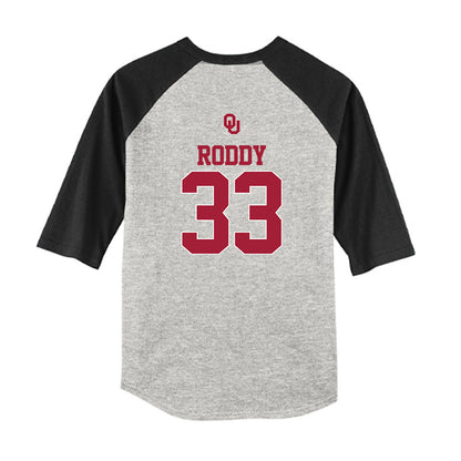 Oklahoma - NCAA Baseball : Berkeley Roddy - USA Youth Raglan T-Shirt-1