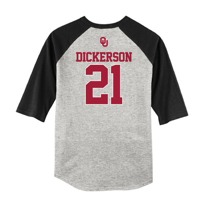 Oklahoma - NCAA Baseball : Drew Dickerson - USA Raglan Shirt-1