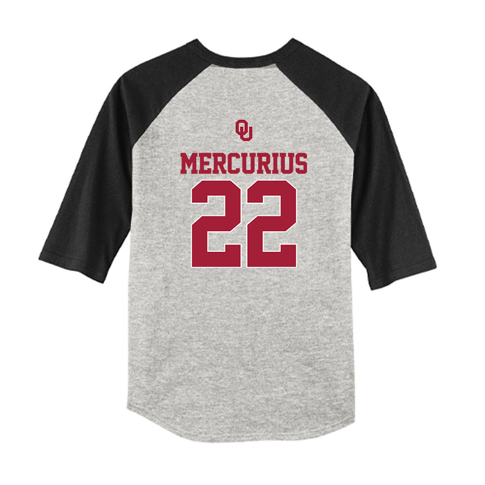Oklahoma - NCAA Baseball : Leighton Mercurius - USA Youth Raglan T-Shirt-1