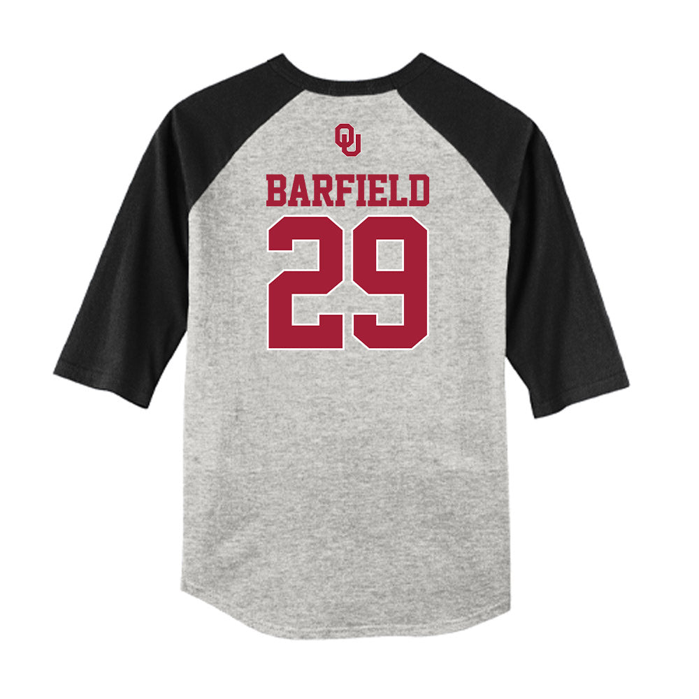 Oklahoma - NCAA Baseball : Jaden Barfield - USA Raglan Shirt-1