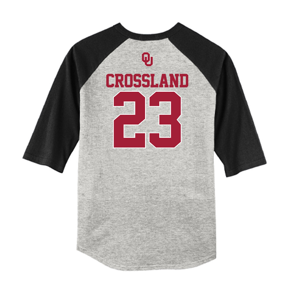 Oklahoma - NCAA Baseball : Cade Crossland - USA Raglan Shirt-1