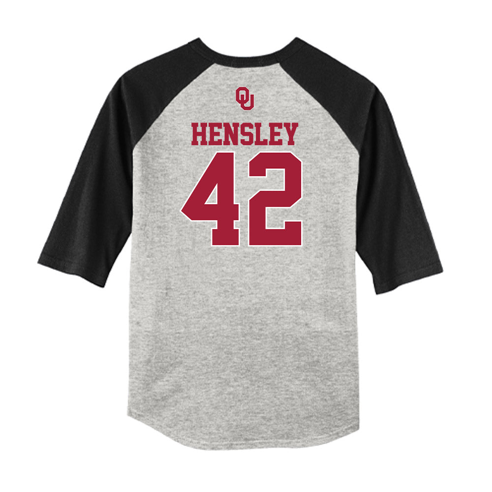 Oklahoma - NCAA Baseball : Reid Hensley - USA Raglan Shirt-1