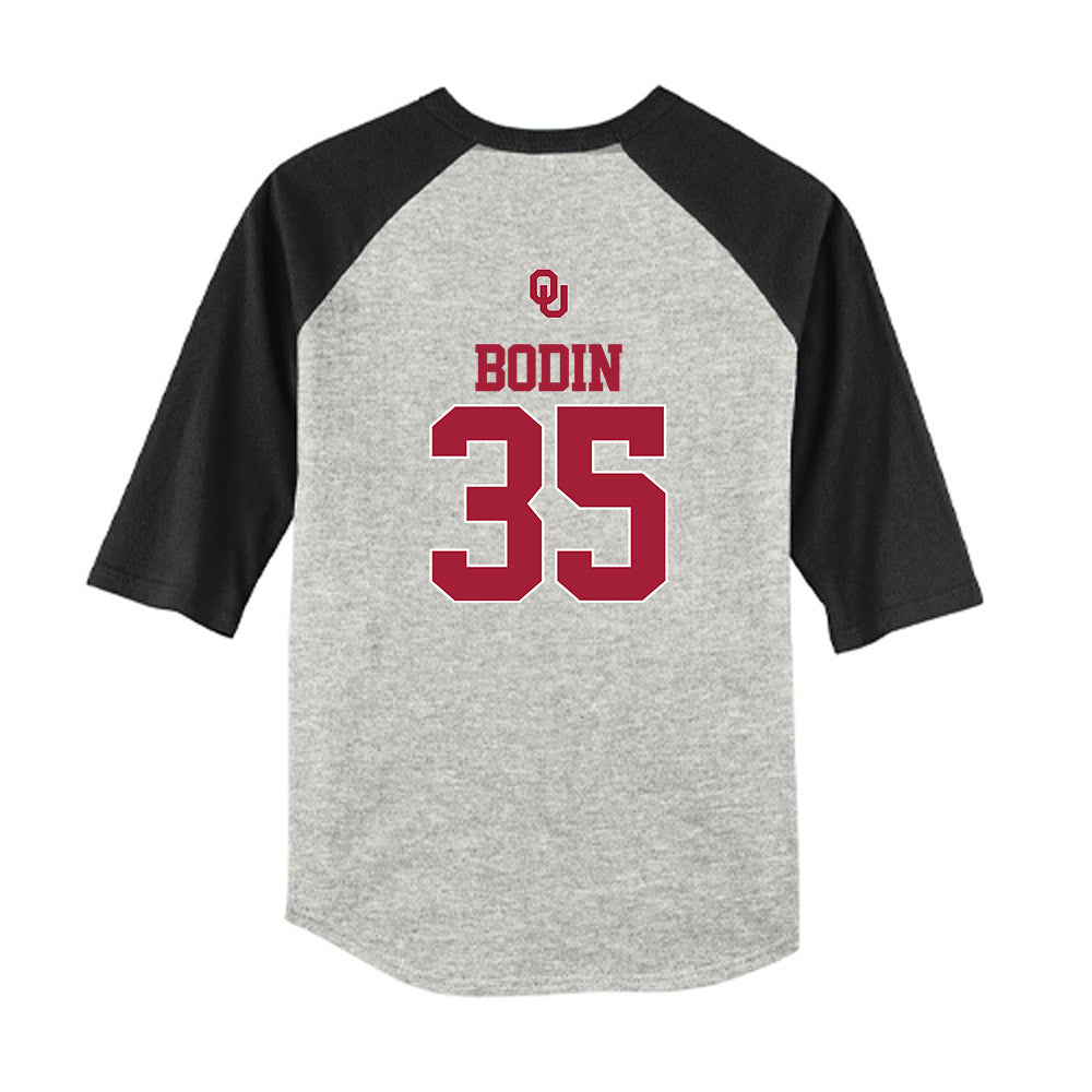 Oklahoma - NCAA Baseball : Jason Bodin - USA Youth Raglan T-Shirt-1