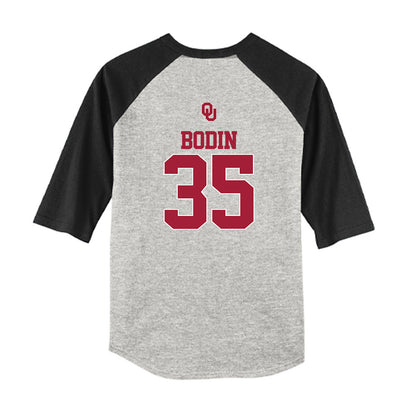 Oklahoma - NCAA Baseball : Jason Bodin - USA Youth Raglan T-Shirt-1