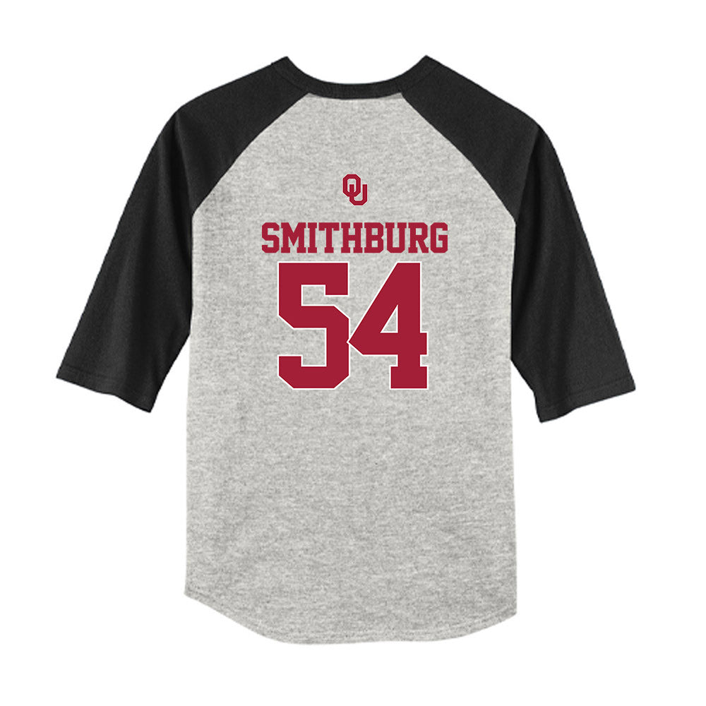 Oklahoma - NCAA Baseball : Nate Smithburg - USA Youth Raglan T-Shirt-1