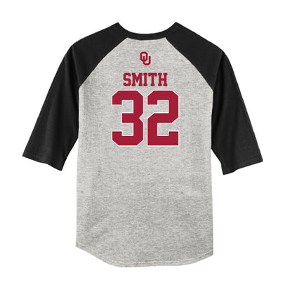 Oklahoma - NCAA Baseball : Brisco Smith - USA Raglan Shirt-1