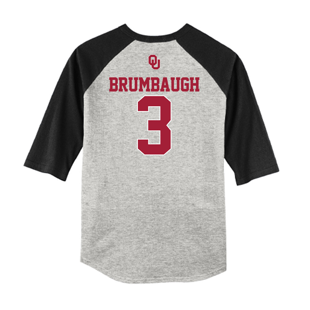 Oklahoma - NCAA Baseball : Cayden Brumbaugh - USA Raglan Shirt-1