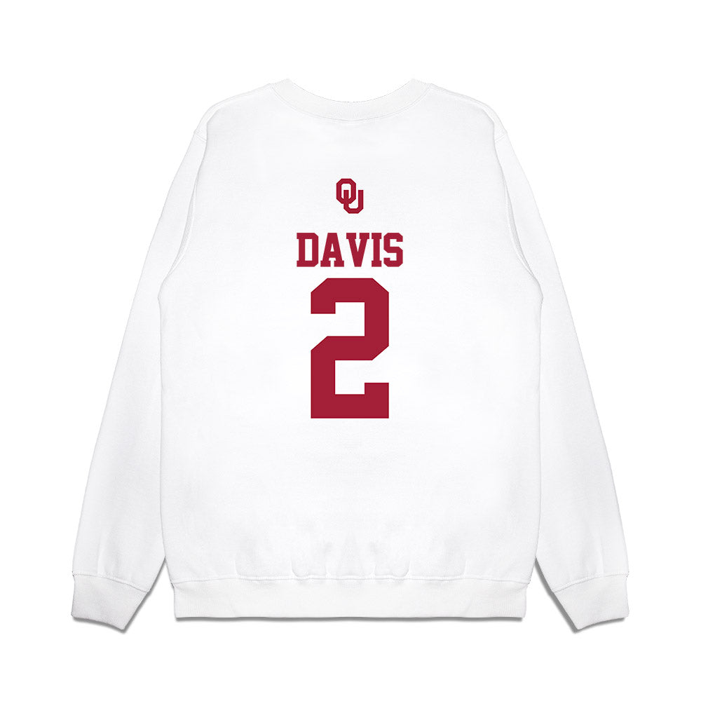 Oklahoma - NCAA Baseball : Myles Davis - USA Premium Crewneck Sweatshirt-1