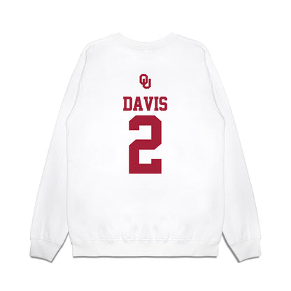 Oklahoma - NCAA Baseball : Myles Davis - USA Premium Crewneck Sweatshirt-1