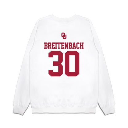 Oklahoma - NCAA Baseball : Finn Breitenbach - USA Premium Crewneck Sweatshirt-1