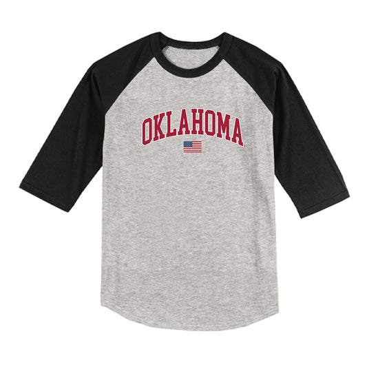 Oklahoma - NCAA Baseball : Jenker Diprediaz Romero - USA Raglan Shirt-0