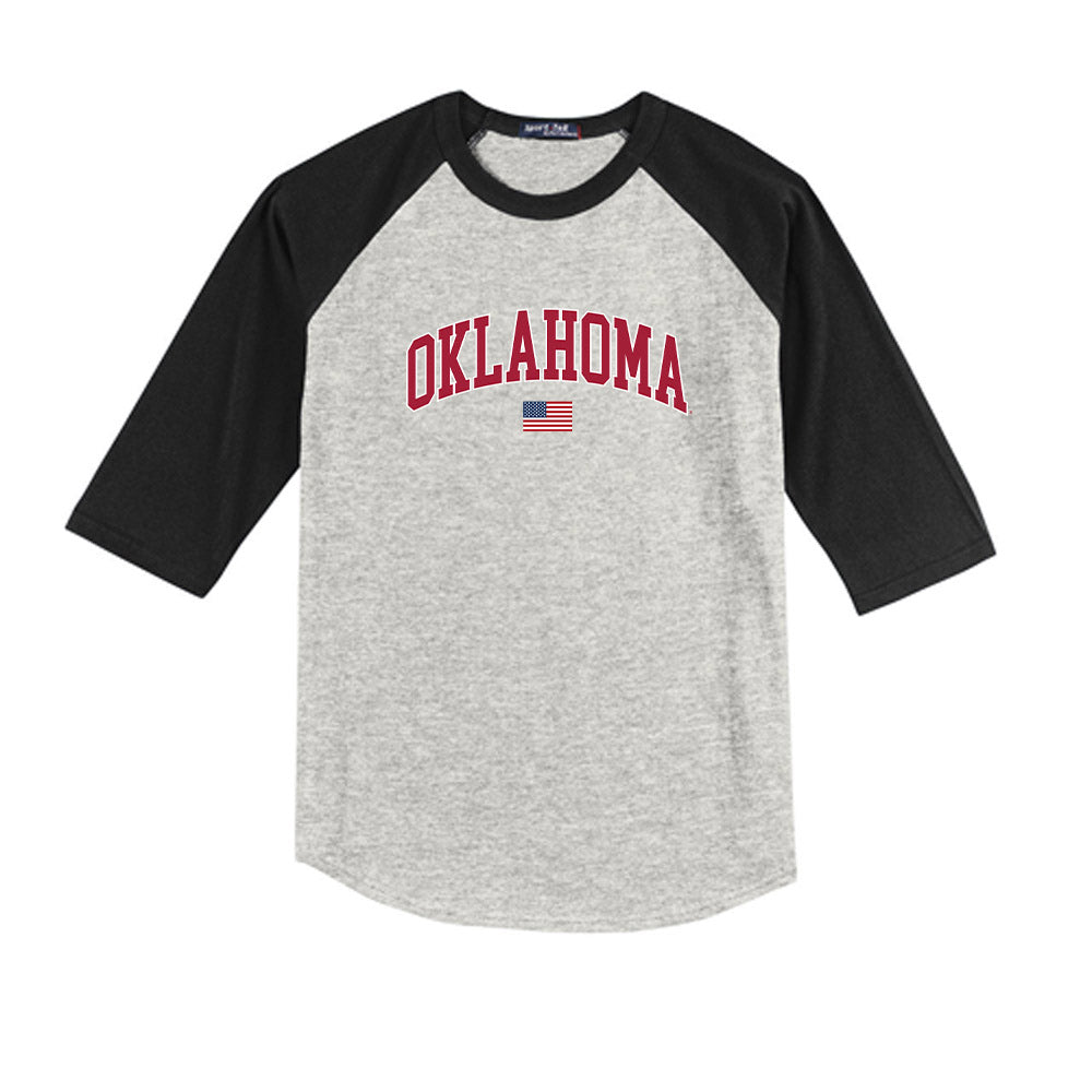 Oklahoma - NCAA Baseball : Gerardo Prado - USA Youth Raglan T-Shirt-0