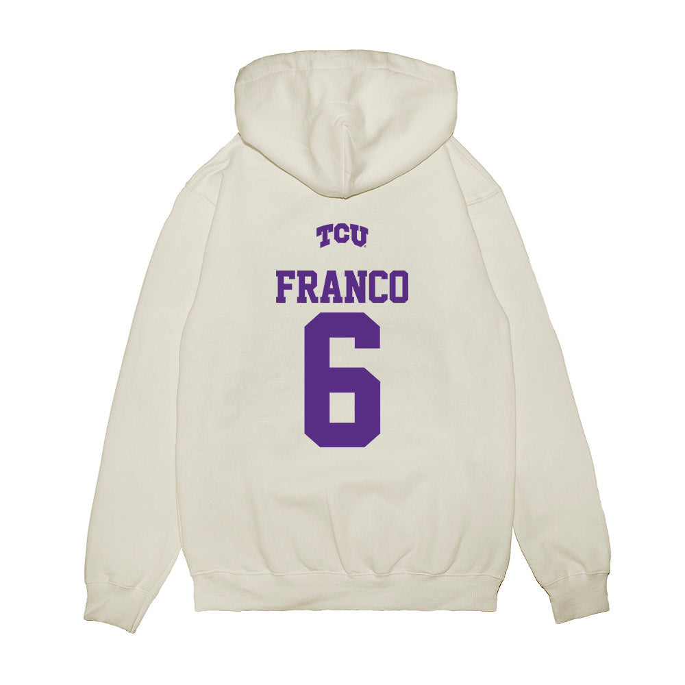TCU - NCAA Baseball : Noah Franco - USA Raglan Premium Hooded Sweatshirt-1